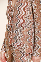 Helena giacca donna in maglia fantasia onda lurex