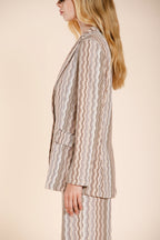 Irene Blazer Damen aus Jersey Streifenmuster