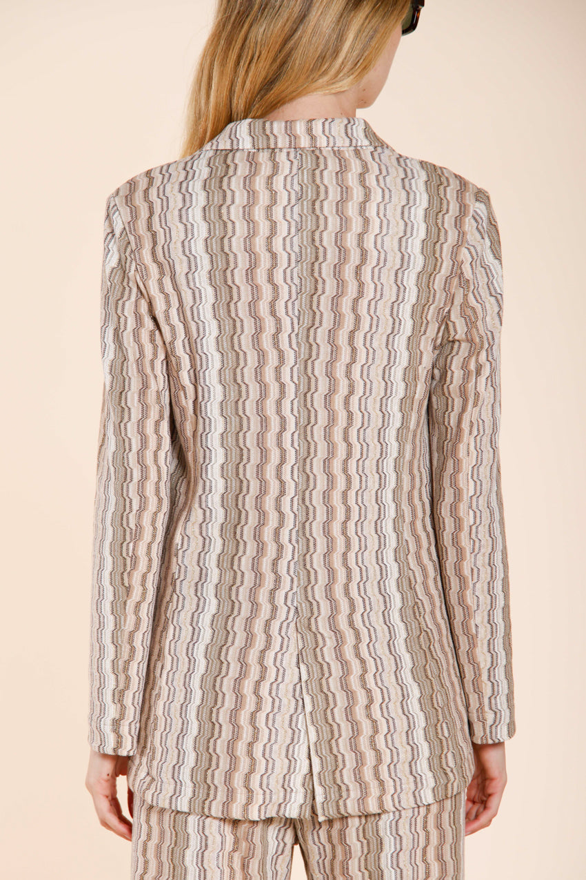 Irene Blazer Damen aus Jersey Streifenmuster