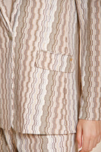 Irene Blazer Damen aus Jersey Streifenmuster