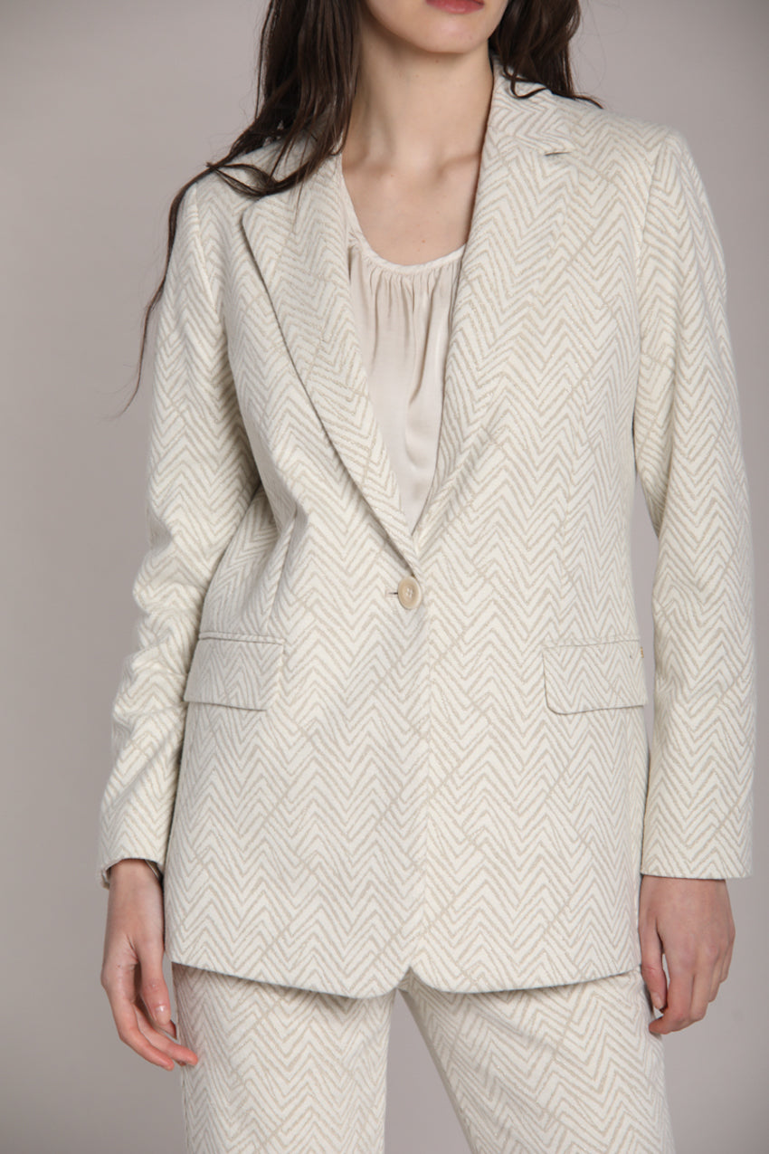 Foto 4 Irene blazer donna lungo in jersey lurex