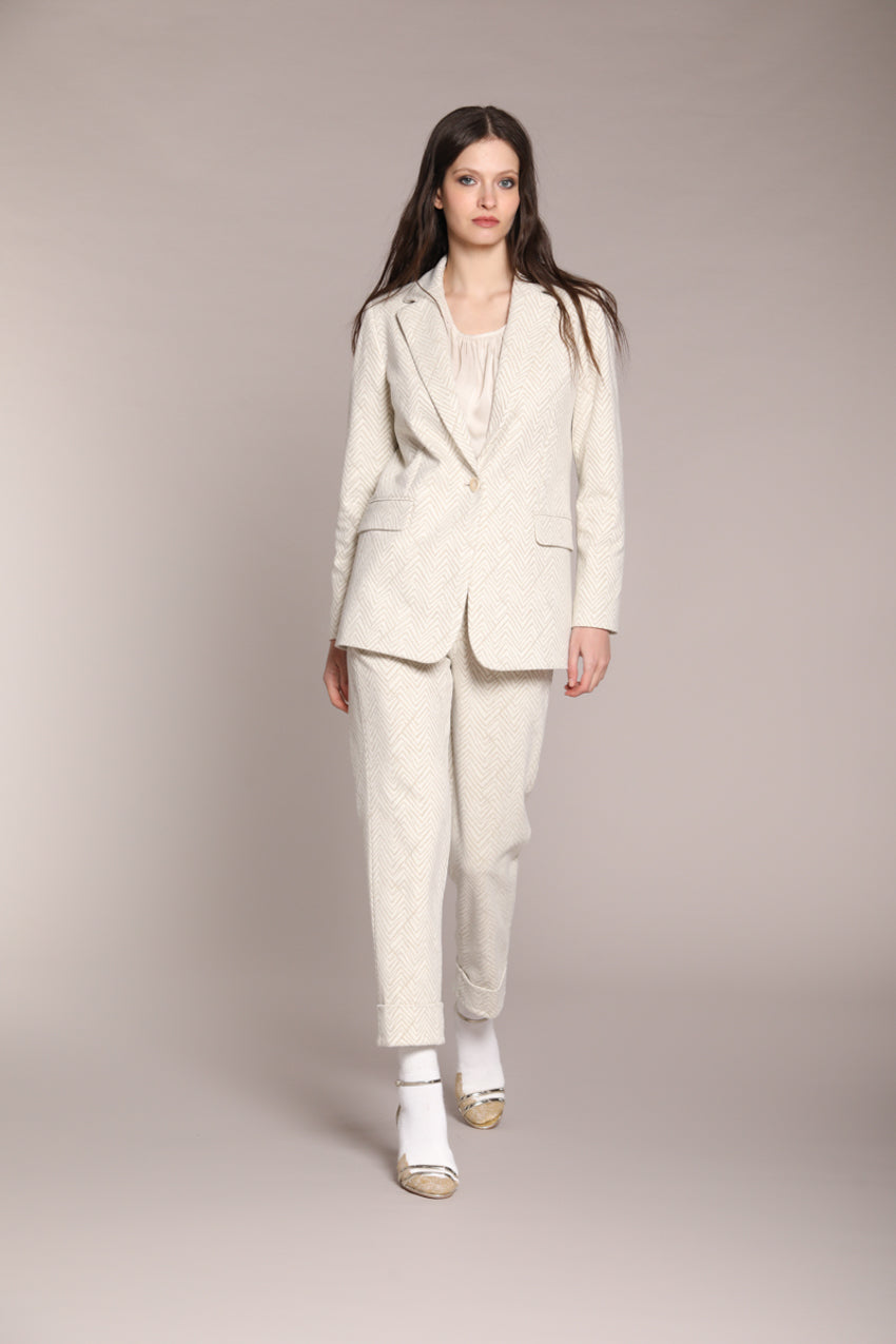 Foto 3 Irene blazer donna lungo in jersey lurex