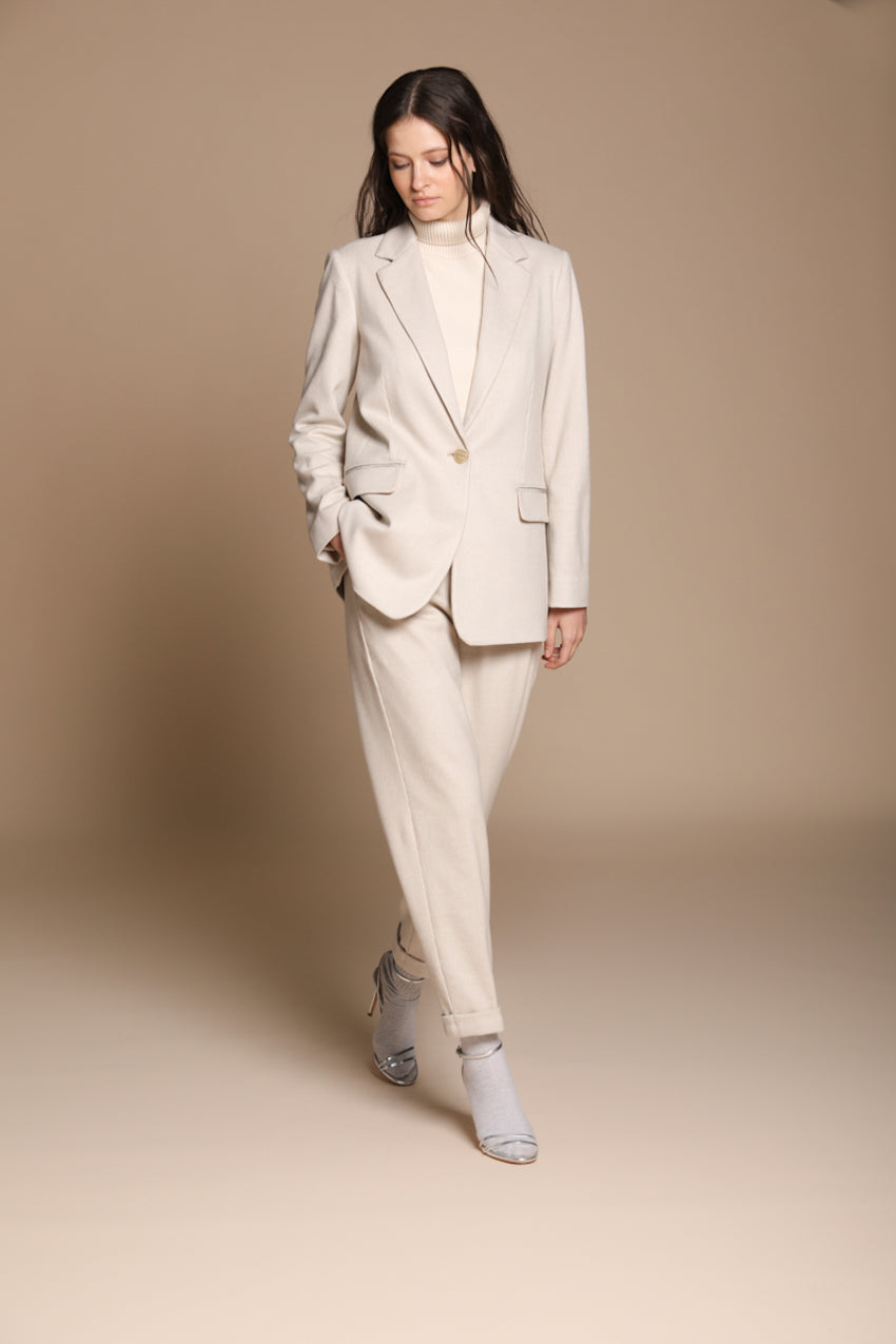 Foto 3 Irene blazer donna in jersey trama puntino