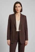 Irene blazer donna in tela misto lino e viscosa