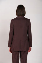 Irene blazer donna in tela misto lino e viscosa