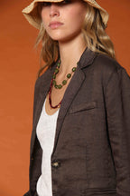 Irene blazer donna in lino e twill di cotone
