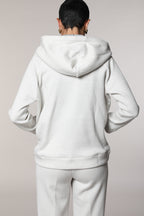 Hoodie Damen-Sweatshirt mit Kapuze aus Jersey mit Lurex