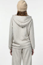 Hoodie felpa donna in jersey effetto maglia