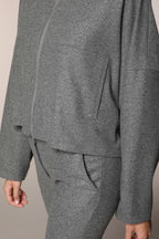 Nora Cropped-Damen-Sweatshirt aus Flanell-Jersey