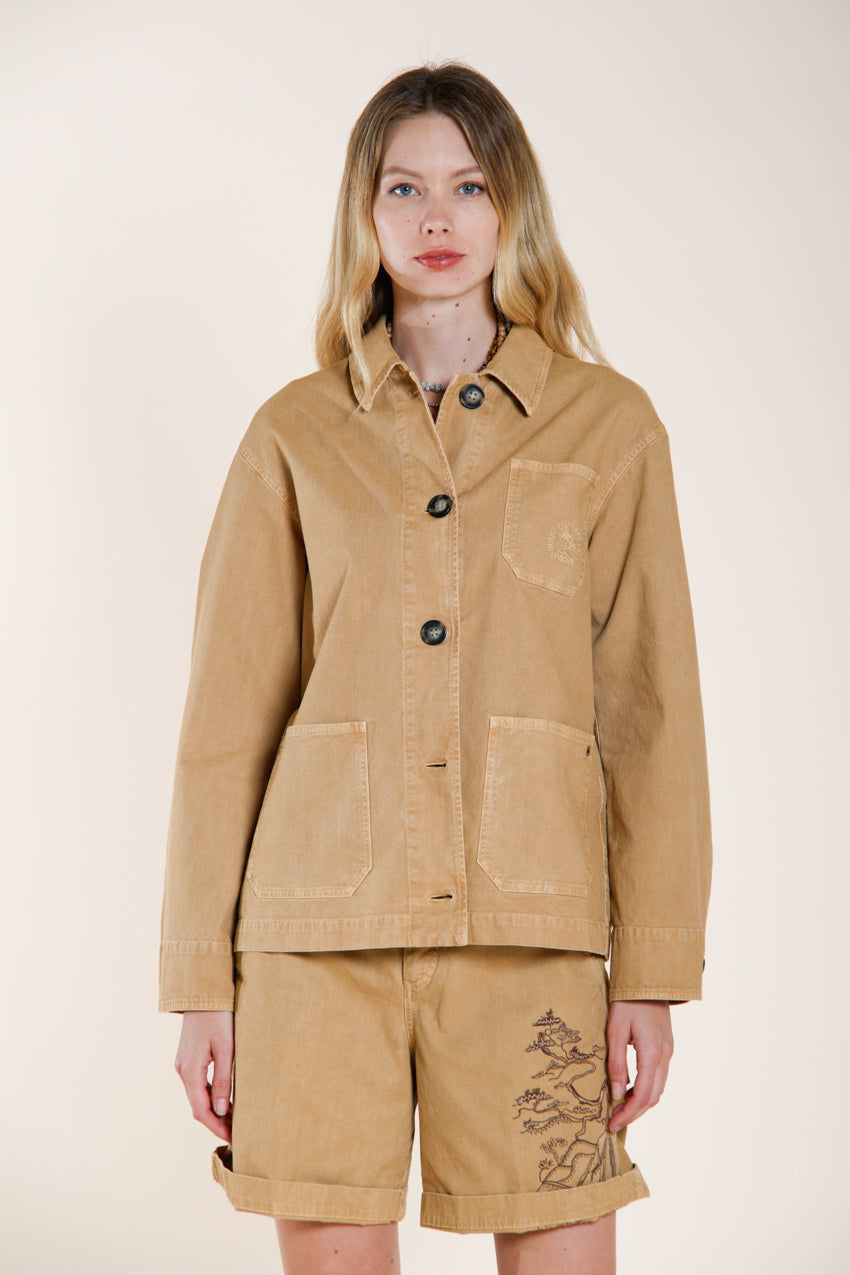 Irma Pockets Jacke Damen aus geflammtem Panama