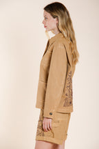 Irma Pockets Jacke Damen aus geflammtem Panama