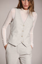 Foto 4 Ellen gilet donna in jersey con fantasia spigata