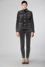 Jaqueline Archivio pantaloni chino donna in velluto 1000 righe slim fit