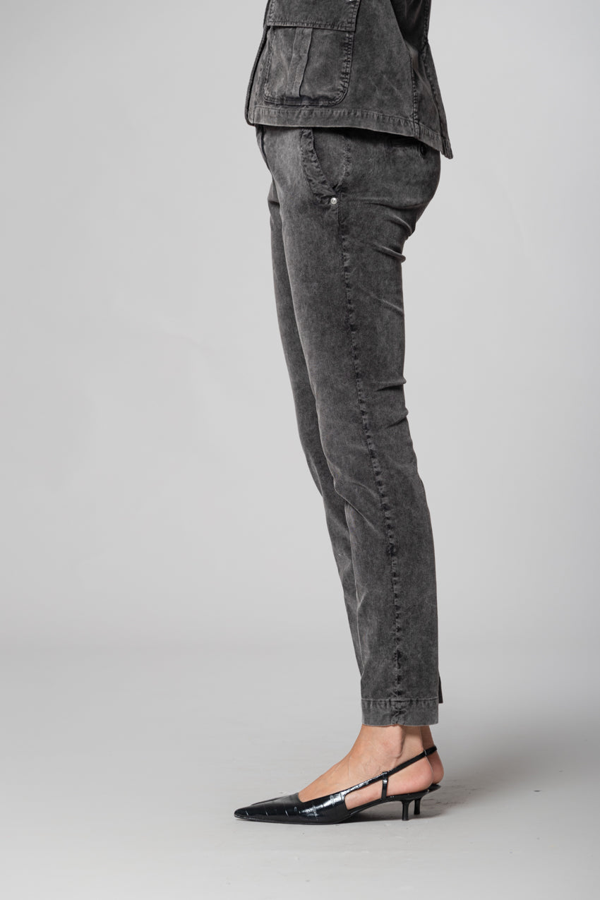 Jaqueline Archivio pantaloni chino donna in velluto 1000 righe slim fit