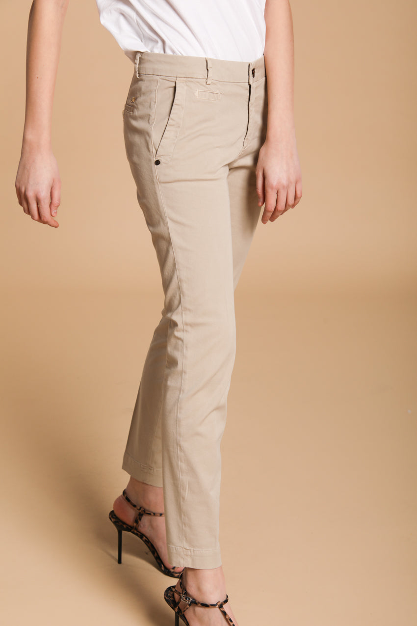 Jaqueline Archivio pantalone chino donna in gabardina slim fit