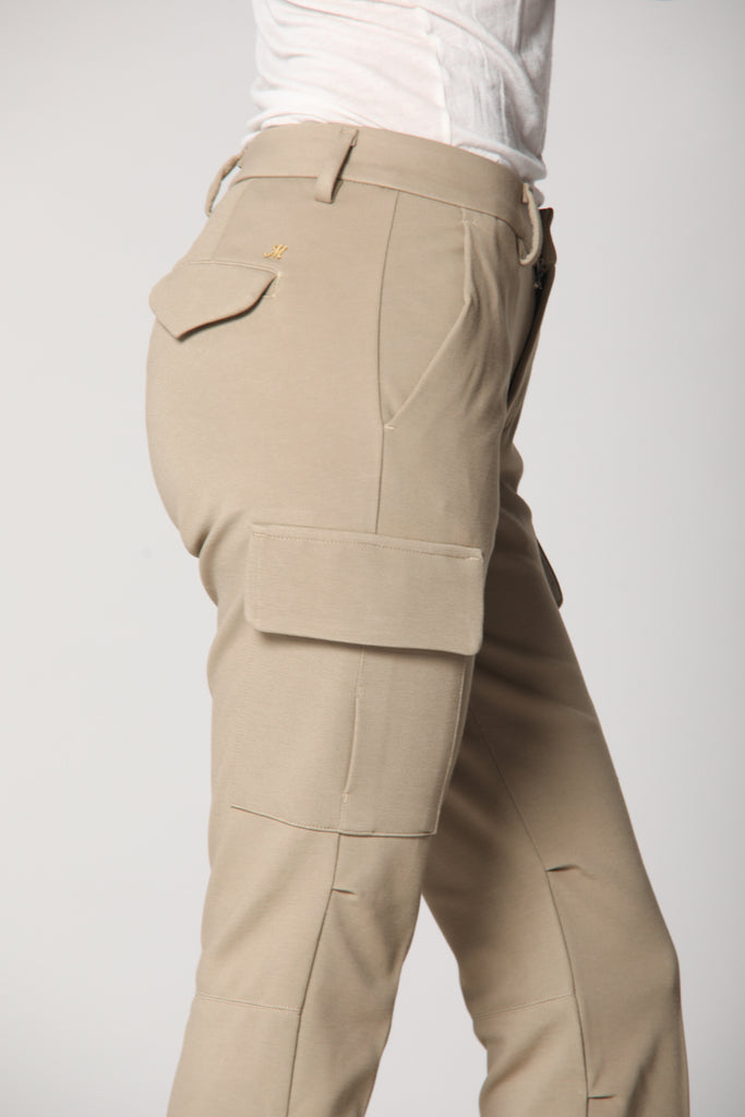Bild 5 der Damen- Cargo  Hose aus Jersey Hellbeige Modell Chile City von Mason’s