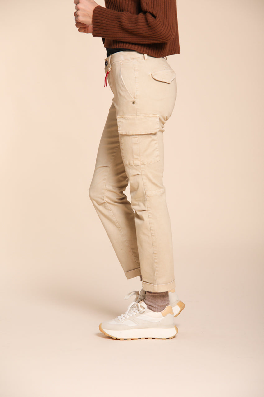 Chile City Damen-Cargohose aus Satin Slim Fit