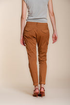 Chile City pantalone cargo donna in gabardina stretch slim fit