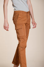 Chile City pantalone cargo donna in gabardina stretch slim fit