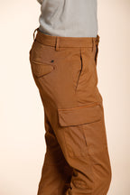 Chile City pantalone cargo donna in gabardina stretch slim fit