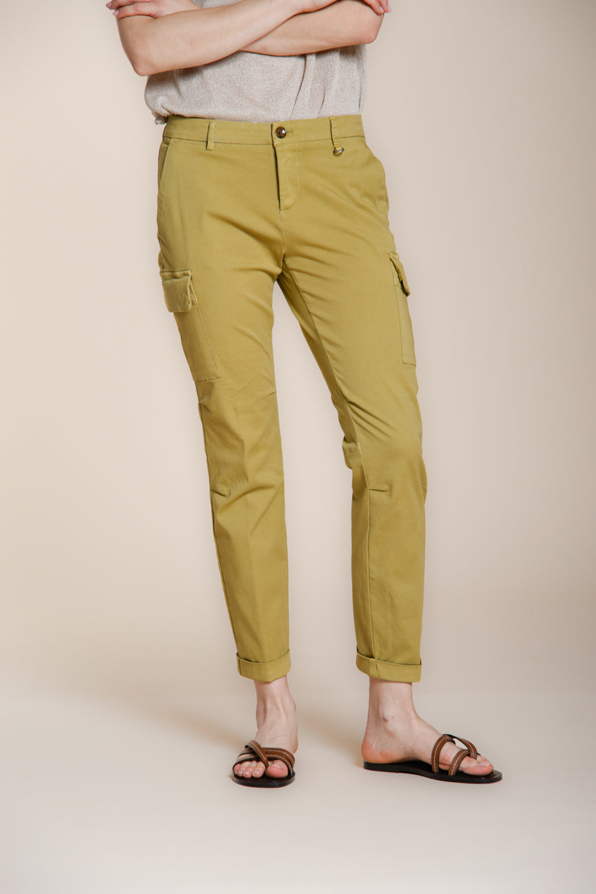 Chile City Hose Cargo Damen aus Stretch-Gabardine slim fit