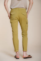 Chile City pantalone cargo donna in gabardina stretch slim fit