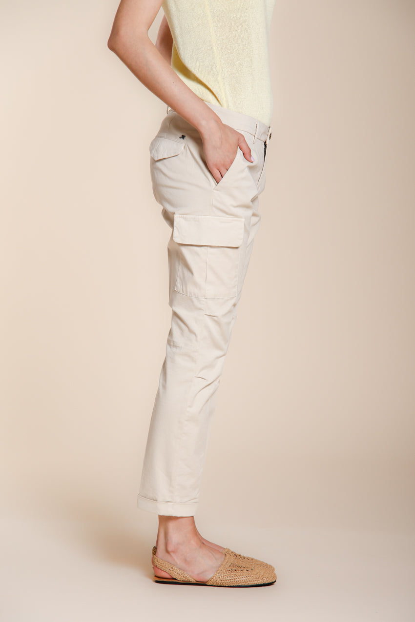 Chile City Damen Cargohose aus Stretch-Gabardine slim fit