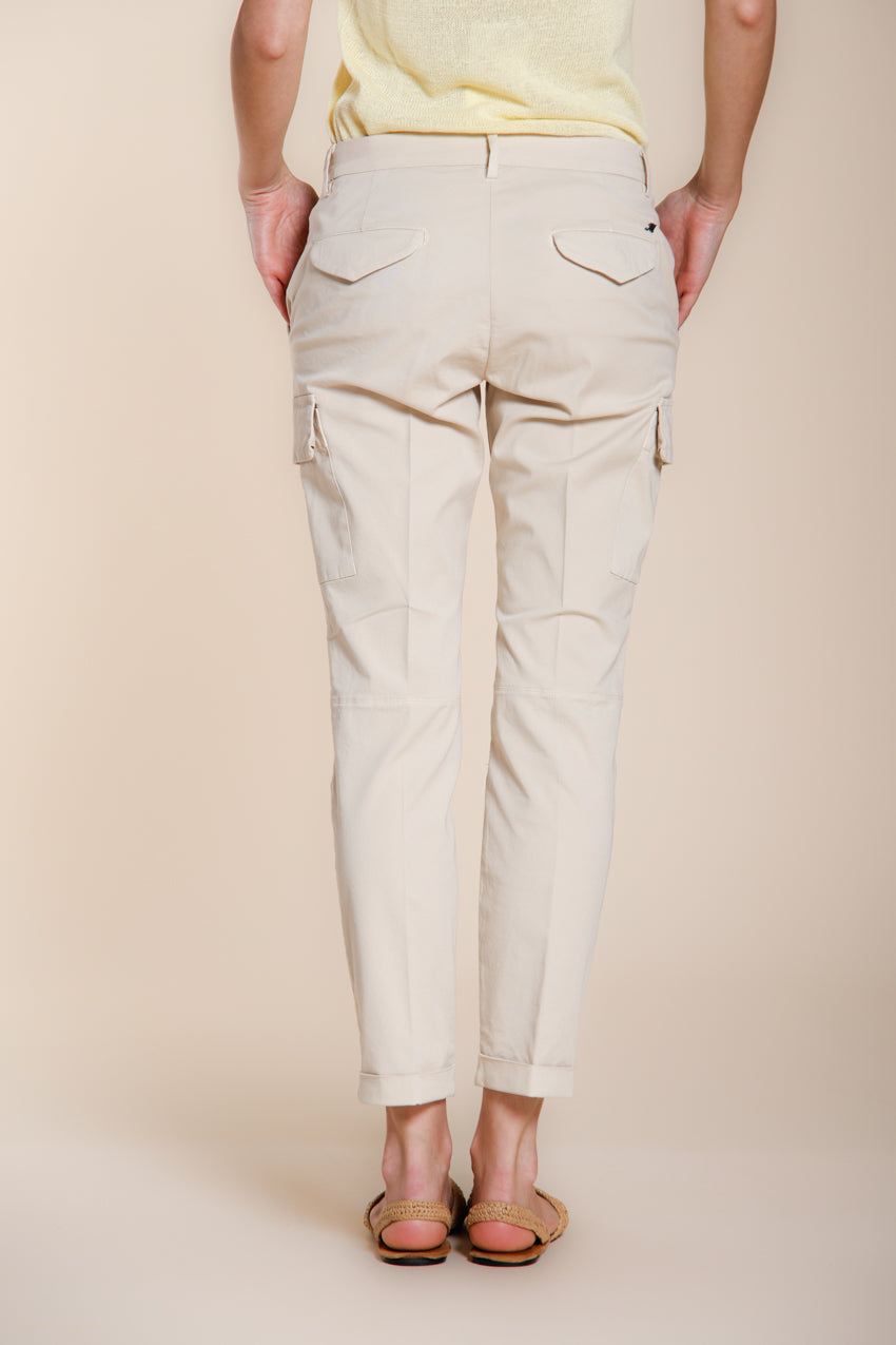Chile City Damen Cargohose aus Stretch-Gabardine slim fit