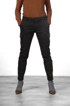 Chile City Damen-Cargohose aus Satin mit slim fit