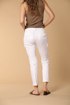Chile City pantalone cargo donna in gabardina slim fit