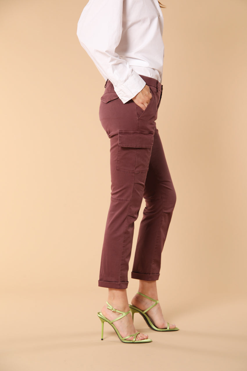 Chile City Damen Cargo-Hose aus Gabardine Curvy Fit