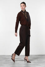 New York O Shape Chinohose für Damen aus technischem Jersey mit carrot fit