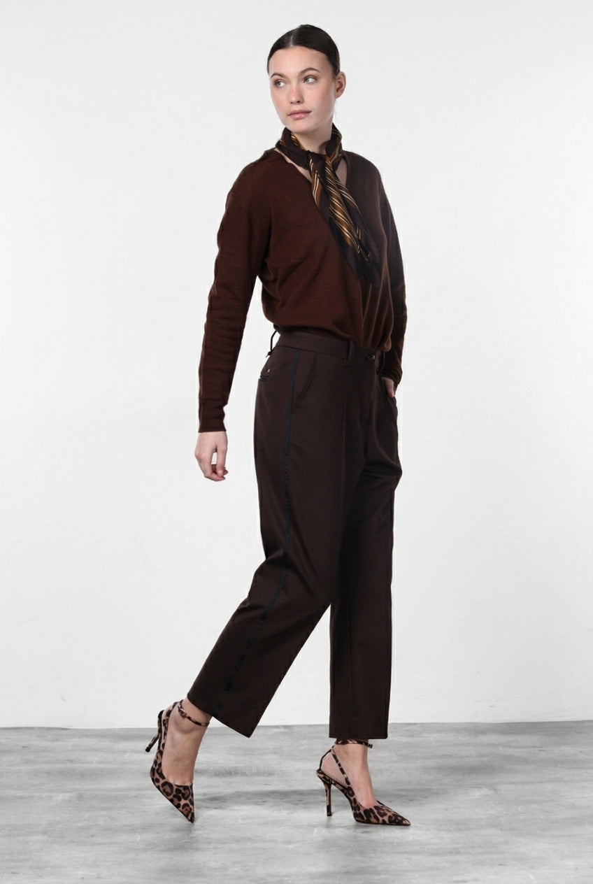 New York O Shape Chinohose für Damen aus technischem Jersey mit carrot fit
