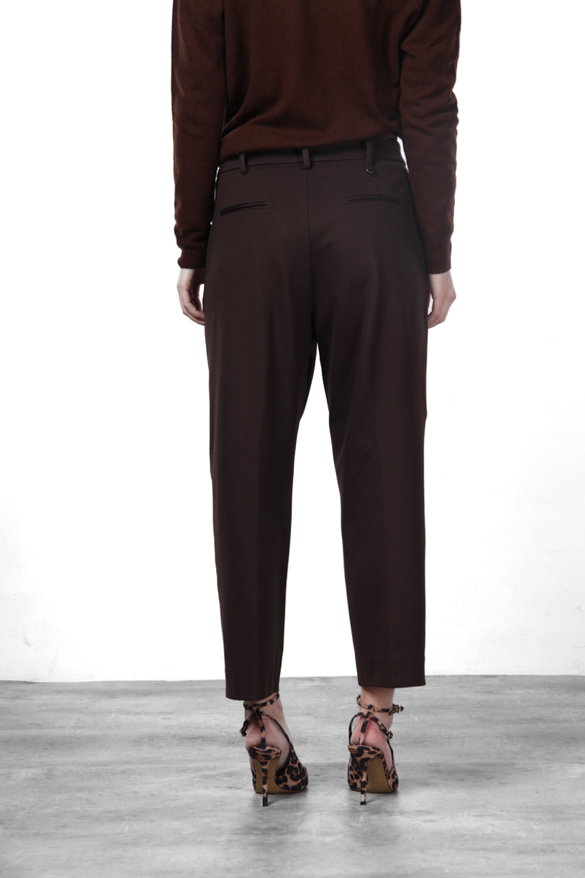 New York O Shape Chinohose für Damen aus technischem Jersey mit carrot fit