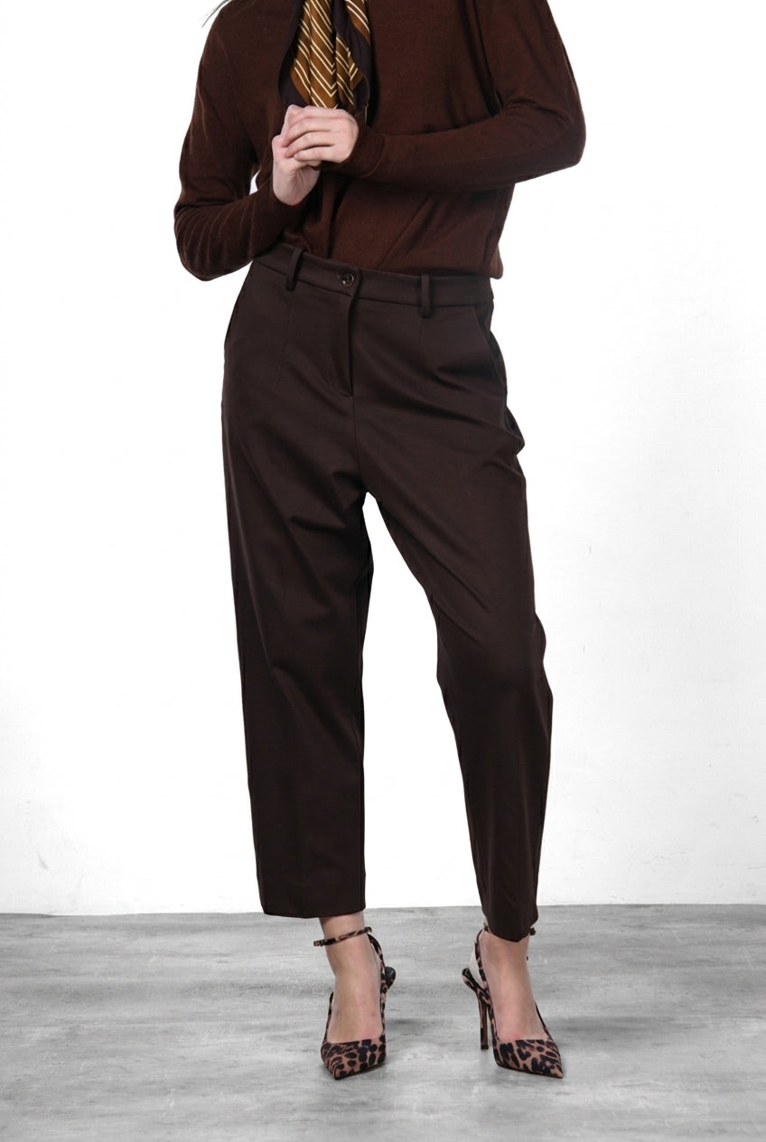 New York O Shape Chinohose für Damen aus technischem Jersey mit carrot fit