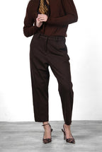 New York O Shape Chinohose für Damen aus technischem Jersey mit carrot fit