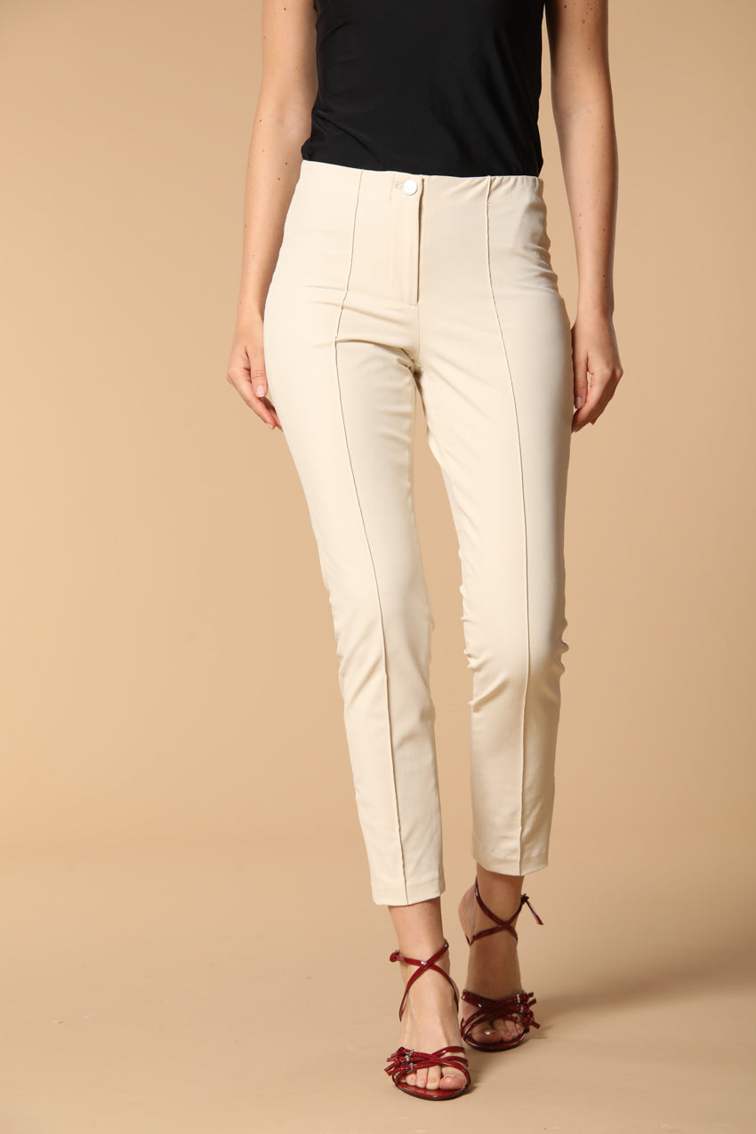 Milano pantalone chino donna in twill di cotone slim fit