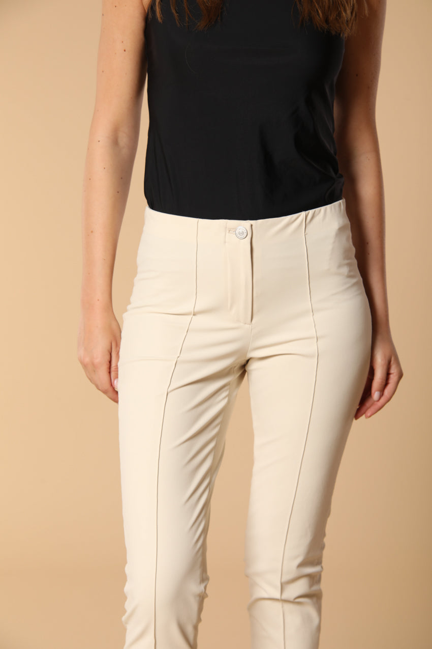 Milano pantalone chino donna in twill di cotone slim fit