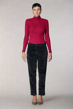 New York Carrot pantalone chino donna in velluto carrot fit