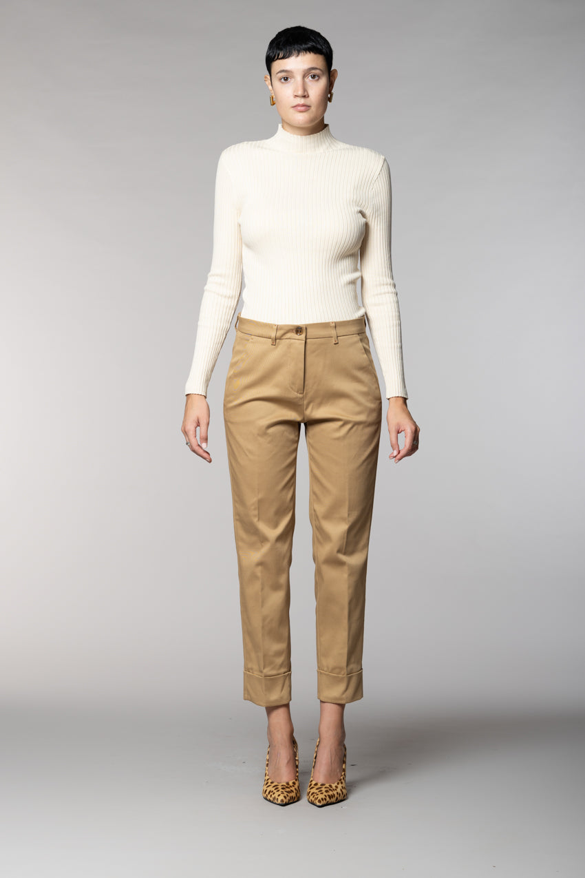New York Carrot pantalone chino donna in gabardina carrot fit