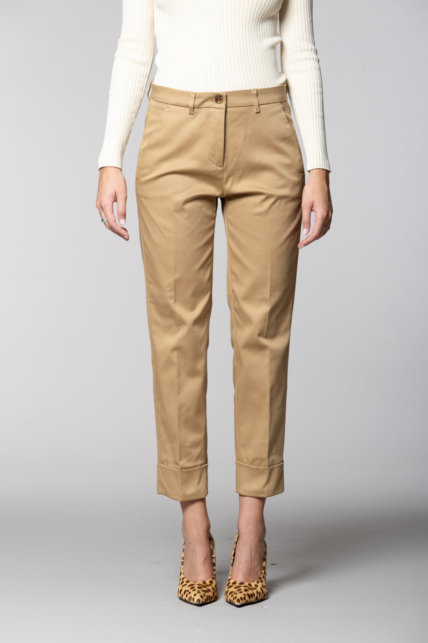 New York Carrot pantalone chino donna in gabardina carrot fit