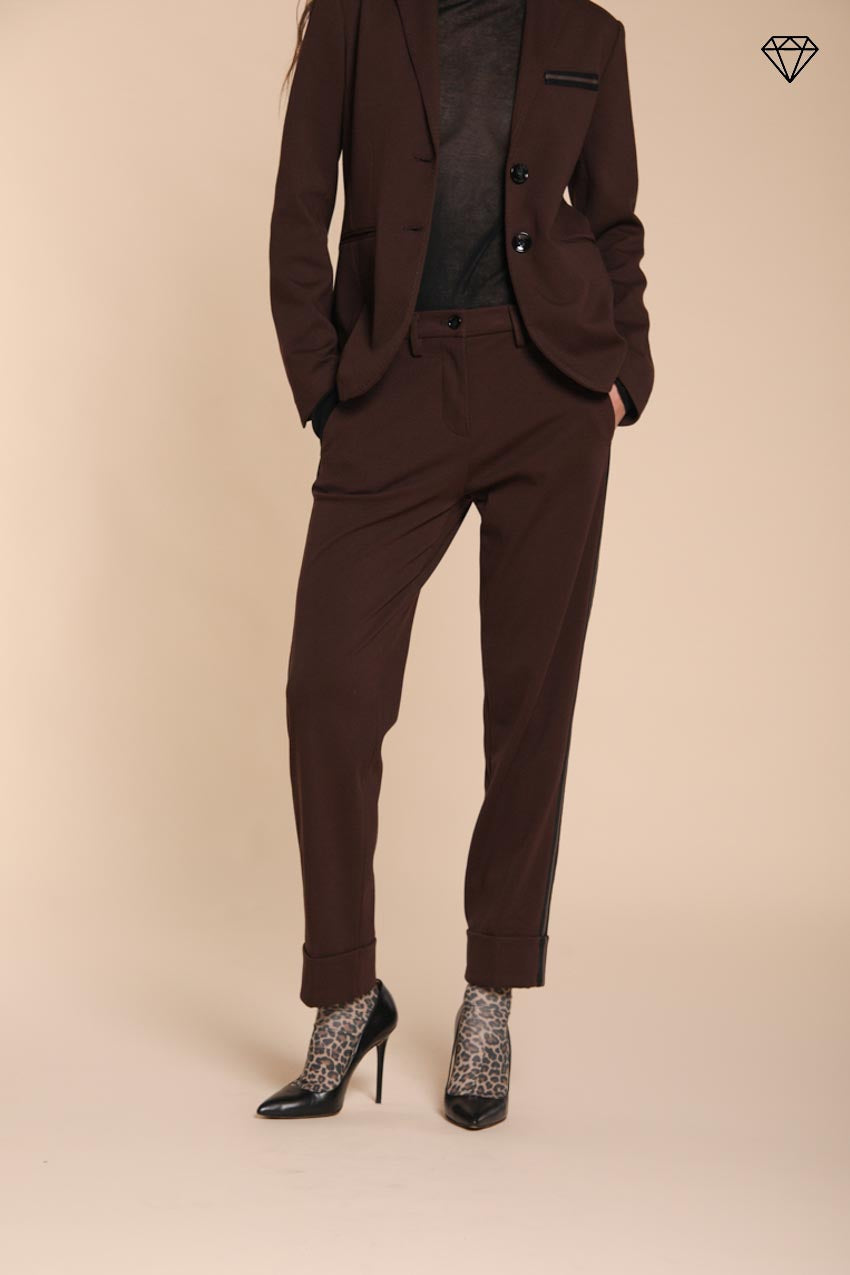 Foto 3 New York Carrot pantalone chino donna in jersey tecnico carrot fit ①