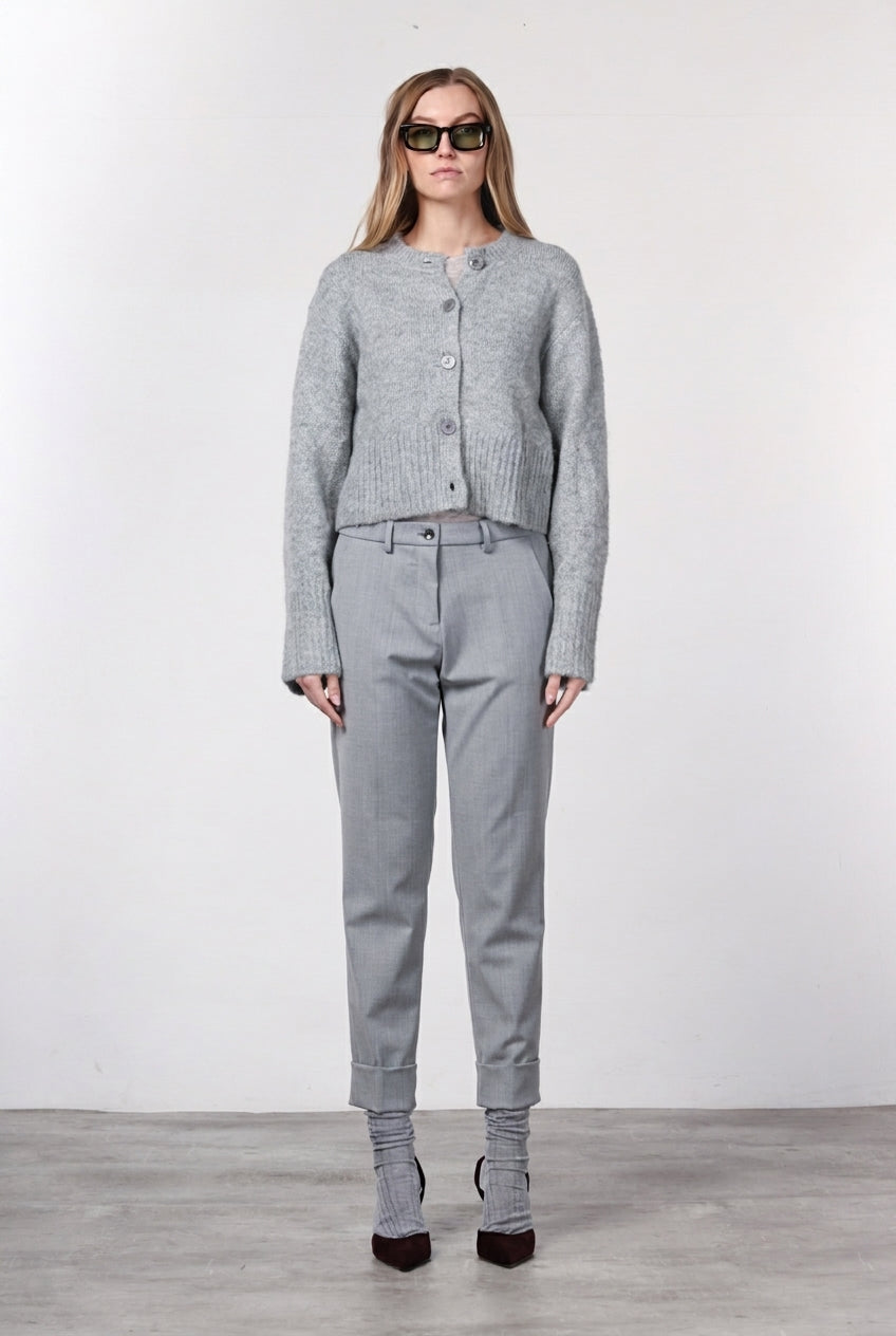 New York Carrot pantalone chino donna in lana carrot fit