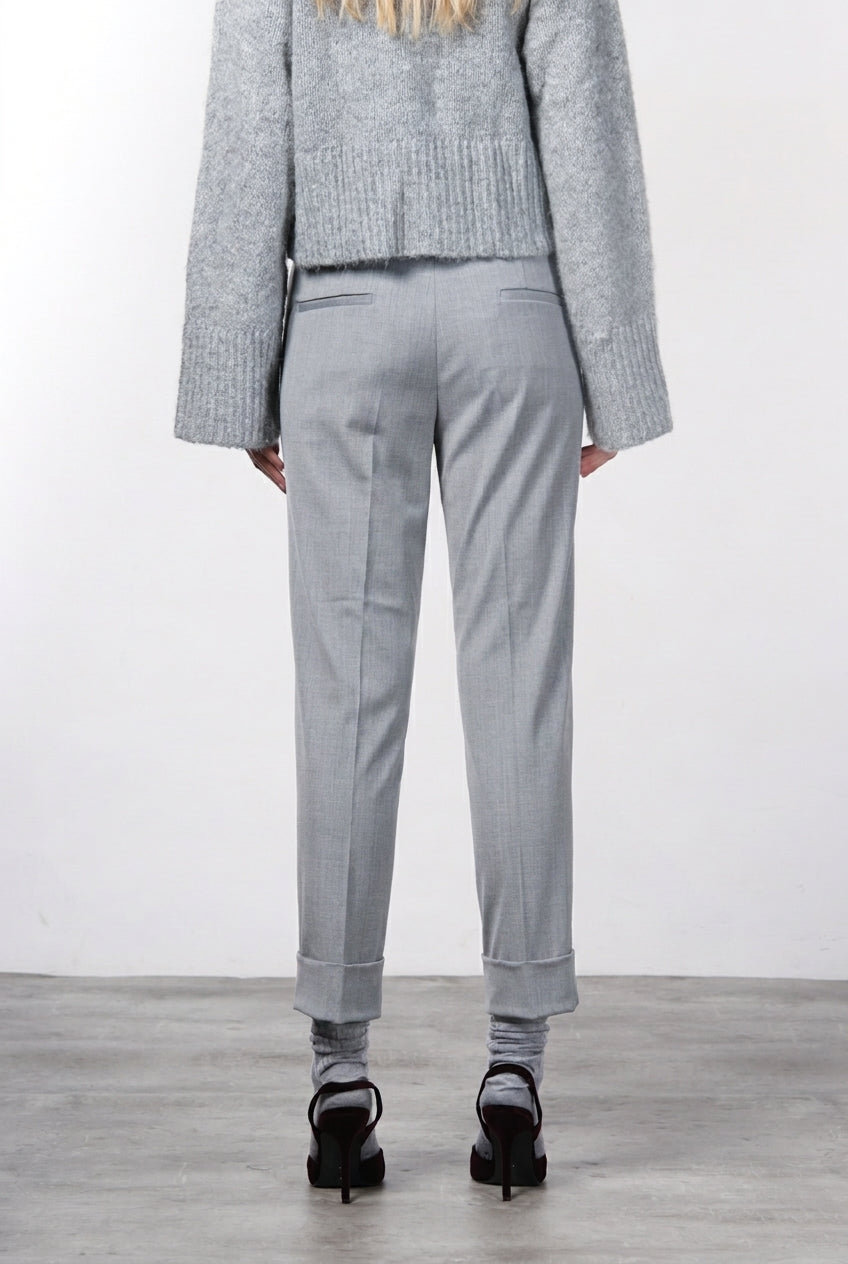 New York Carrot pantalone chino donna in lana carrot fit