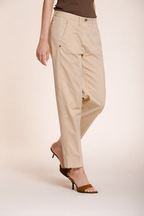 New York Carrot pantalone chino donna in raso stretch carrot fit ①