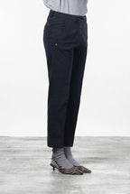 New York Carrot Chinohose für Damen aus Satin mit carrot fit ①