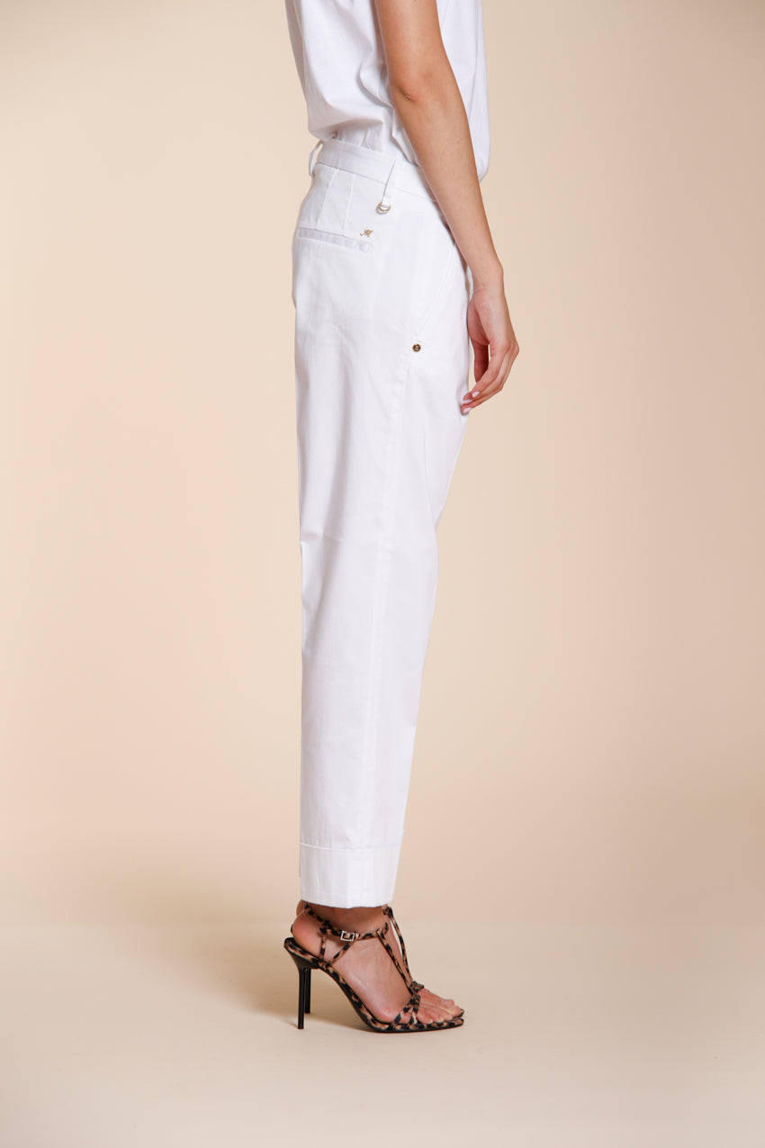 New York Carrot pantalone chino donna in raso stretch carrot fit ①