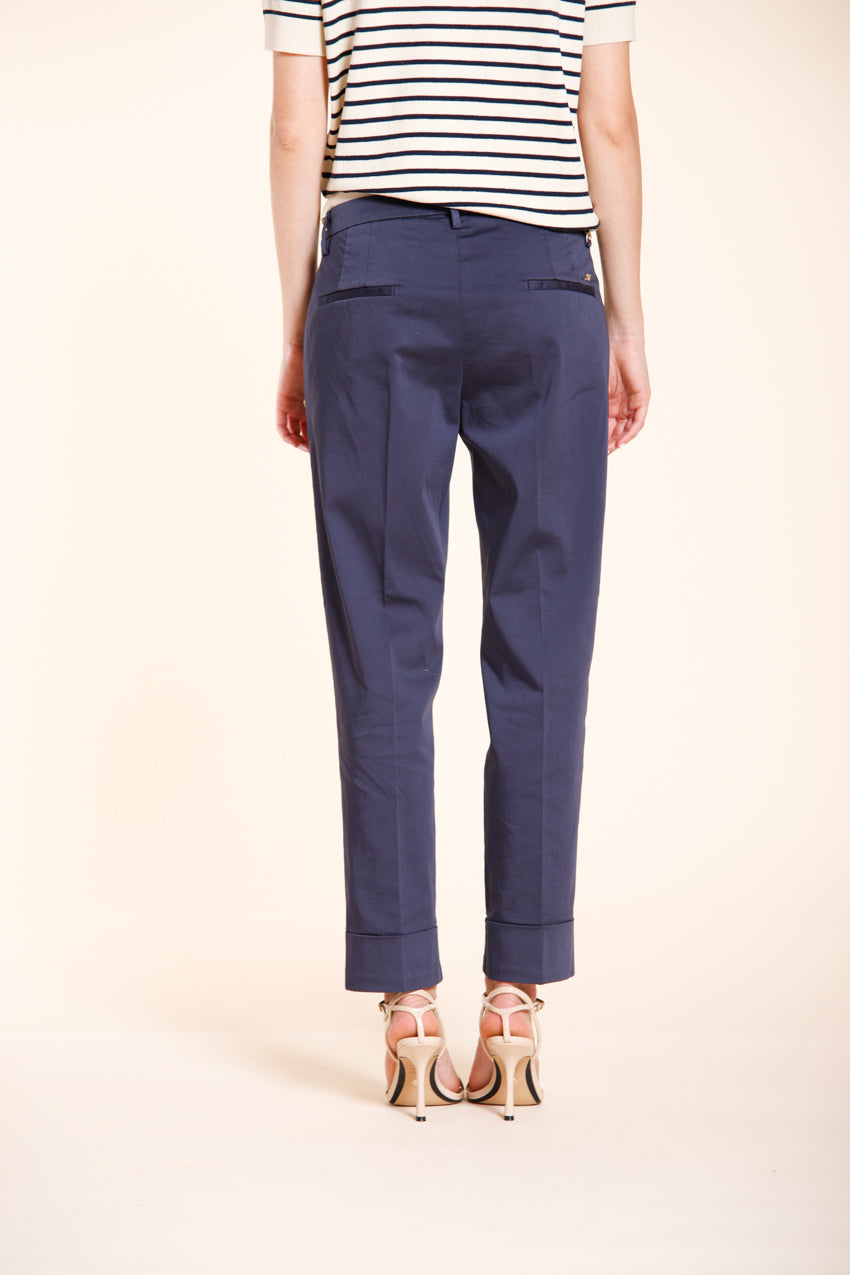 New York Carrot pantalone chino donna in raso stretch carrot fit ①
