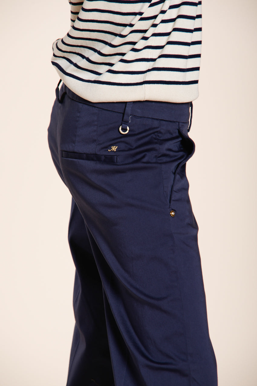 New York Carrot pantalone chino donna in raso stretch carrot fit ①