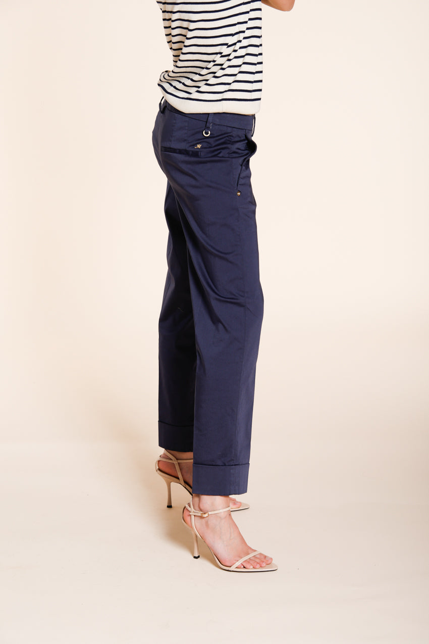 New York Carrot pantalone chino donna in raso stretch carrot fit ①